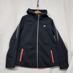 ニューバランス フード ウィンドブレーカー 起毛 ジャケット ブラック