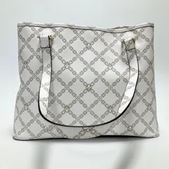 R778 未使用 PATRICK COX パトリックコックス ハンドバッグ トートバッグ ショルダーバッグ バッグ レディース ホワイト 総柄 2WAY 通勤バッグ かわいい　おしゃれ　大人 総柄