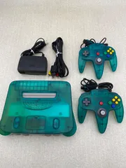 ニンテンドー64 本体 　クリアブルー　動作品　コントローラー2点