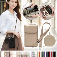 スマホポシェット スマホポーチ スマホショルダー【お財布スマホポーチ】スマホケース iPhone ウォレット ポーチ ショルダー 財布 レザー 革 縦型 軽量 ショルダーバッグ 肩掛け 斜めがけ ギフト 116683968