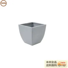 【Sサイズ】軽量 植木鉢 鉢カバー グレー 屋内外OK 受け皿付 おしゃれ