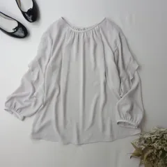 ◯ TRANS WORK トランスワーク バックサテン アムンゼン ブラウス /26Hのサムネイル