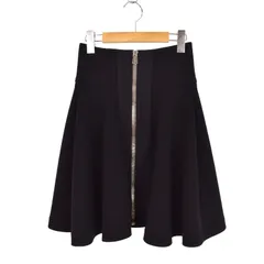 バレンシアガ BALENCIAGA フレアスカート ひざ丈 ジップアップ 34 黒 ブラック 366016のサムネイル
