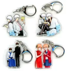 【中古】キーホルダー 集合 アクリルキーホルダー4個セット 「ライトノベル 銀魂 3年Z組銀八先生 すぺしゃる それゆけ大球技大会」 キャンペーン当選品