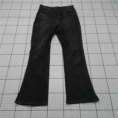 ◇ Θ プラステ PLST 12-1306012 フレアデニムパンツ ブラック系 XXS レディース E  【1512220029840】