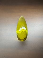 薩摩の雫 薩摩切子 ペーパーウェイト 黄色 - メルカリ