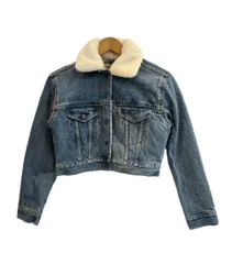 リーバイス Levi's PREMIUM クロップドデニムボアジャケット 襟ボア2WAY 57847-0000 ジャケット ブルー SSサイズ XS 101LT-309