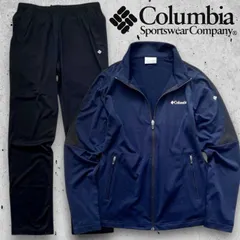 Columbia Sportswear コロンビア 吸水速乾cotna フルジップ ジャージー トラックジャケット パンツ ストレッチ セットアップ トレーニングウェア YMG914+YMG915 紺×黒 ▲031▼30529t01