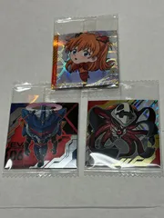 エヴァンゲリオン　ウエハースシール　3枚セット　式波・アスカ・ラングレー（SSR）　エヴァンゲリオンMark.06（N）　第10の使徒（R）