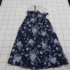 ◇ ⊂ アクシーズファム axes femme 花柄切替ワンピース TS351X142 ネイビー系 レディース E  【1512220021516】