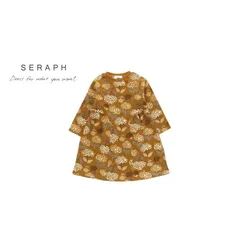 【SALE】【50%OFF】Seraph ／ セラフ 子供服 　総柄裏毛ワンピース　120cm　女の子 FW