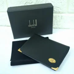 ダンヒル メンズ 名刺入れ 定期入れ カードケース ブラック ロゴ  スペイン製