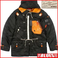 AVIREX アヴィレックス N-3B フライトジャケット XL モッズコート 黒 ブラック ミリタリー  古着 メンズ 軍物 フライトジャケット_サイズXL一覧←SEULB屋着古← HS464