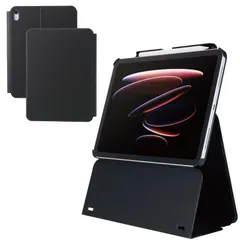 新品 エレコム iPad A16 第11世代 11インチ 2025年 10.9インチ 第10世代 2022年 ケース 多段階高さ調整 オートスリープ/オートウェイク ソフトレザー ブラック TB-A25RWVH2BK
