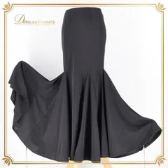 フラメンコ 衣装 ファルダ スカート 黒 無地 アルマフラメンカ レッスン 練習着 ブラック系 スカート フレア ダンス衣装 パーティー シーマス ステージ パフォーマンス フラメンコレッスン しっかり生地 レッスン用 おしゃれ エレガント コンサート用