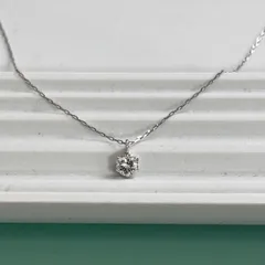 プラチナ 一粒ダイヤネックレス 0.2ct pt F SI2 GOOD Pt900 美品