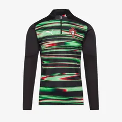 【送料無料・匿名配送】PUMA プーマ ポルトガル代表 2025 プレマッチ ドリル トップ 黒 並行輸入 新品 正規品 1/4ジップ