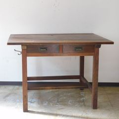 木製 学習机 （昭和レトロ）アンティーク - メルカリ