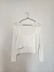 アイボリー ビスチェ ニット_新品