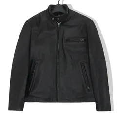 【美品 サイズ40】Schott ショット 641 立襟 シングル ライダース ボアライナー ジャケット XL 黒 ブラック USA製 47641