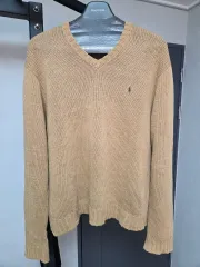 POLO RALPH LAUREN ポロラルフローレン ニット セーター Vネック ベージュ XL 105 110 出品