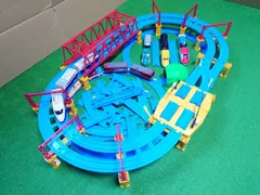 プラレール　2段 複線タワー デラックス レイアウト　E2系北陸新幹線　EH500-10 金太郎（動作可）