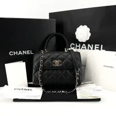 百貨店購入 CHANEL シャネル トレンディCC ニューミニ トップハンドル フラップバッグ AS4654