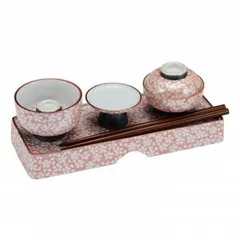 略式仏膳 有田焼 桜小紋ピンク 43660000y4072