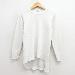 S/古着 長袖 ビンテージ サーマル Tシャツ メンズ 80年代 80s 無地 クルーネック USA製 白 25dec08