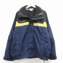 XL/古着 コロンビア 長袖 ナイロン マウンテン ジャケット メンズ 00年代 00s ワンポイントロゴ バガブー 大きいサイズ 紺 内側フリース 25dec08