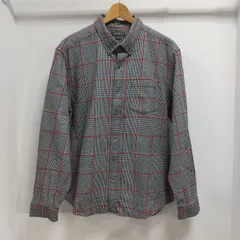 ks137◆新品✨Eddie Bauer エディーバウアー シャツ 長袖シャツ メンズ Lサイズ 綿100% グレーとレッドのチェック柄