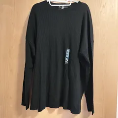 新品タグ付き　ユニクロ　XXL　黒ブラック　メリノリブクルーネックセーター　長袖　大きいサイズ　プラスサイズ