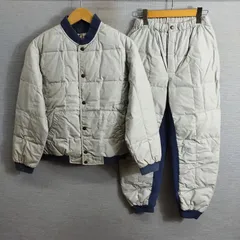 Daiwa Great Banff ダイワ グレートバンフ 80s ダウン セットアップ 上下 ジャケット パンツ 切替 リブ 釣り フィッシング 作業服 ワーク ウェア 企業 VINTAGE 古着 グレー系 M A706のサムネイル