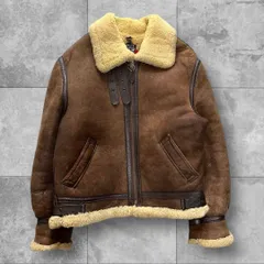 レア アヴィレックス B-3 42サイズ ムートンジャケット ブラウン USA製