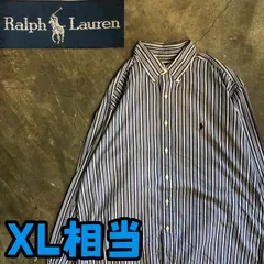 T7456 Ralph Lauren ストライプシャツ　アメカジ　古着