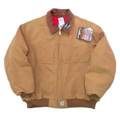超激レア】90s カーハート サンタフェジャケット BRN 企業ロゴ値下不可