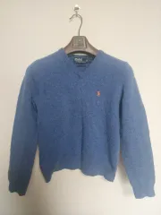 ポロ ラムウール Vネック ニット / m 95