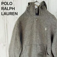 現行タグ 人気色 グレー POLO RALPH LAUREN ポロラルフローレン ジップアップ フーディ スウェットパーカー レディースM 定番 ベーシック　24-1231