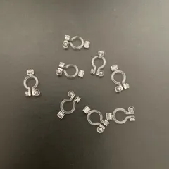 樹脂 ノンホール イヤリング コンバーター クリア 透明 ピアス レディース