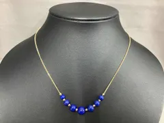 K18 41.5cm 5.5g ブルーモチーフネックレス