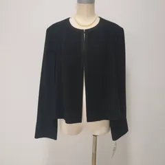【タグ付き未使用品】東京ソワール　TOKYO SOIR　19号　ノーカラージャケット　礼服　ブラックフォーマル　大きいサイズ