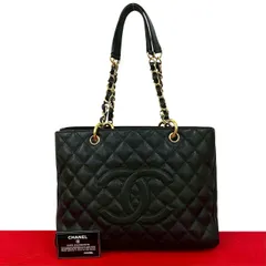 極 美品 カード シール有 11番台 CHANEL シャネル マトラッセ ココマーク キャビアスキン トートバッグ ハンドバッグ ブラック 29608