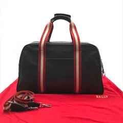 良品 BALLY バリー トレインスポッティング 2WAY ショルダー ボストン バッグ レザー ダークブラウン 旅行鞄 メンズ トラベル k7359