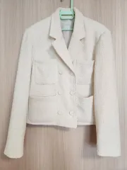 レディース アイボリー ツイードジャケット スーツジャケットs
