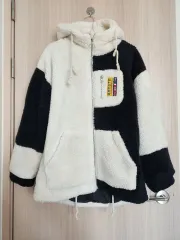 シープスキン ボアジャケット ボアアウター フリースジップアップアウター