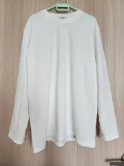 メンズ 白 長袖Tシャツ 白 ベーシックカットソー L