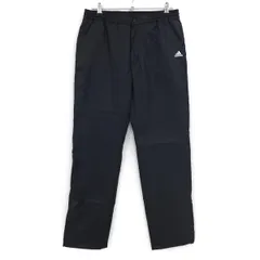【新品】アディダス 中綿パンツ 黒 ロゴ白 地模様 メンズ L ゴルフウェア adidas