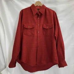 Sears/シアーズ/シャツ/ネルシャツ/perma prest/70s/古着/Lサイズ/ レッド /チェック柄