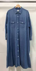 Lee リー デニムシャツワンピース 長袖ワンピース  サイズM LL5005 綿100% インディゴブルー 中国製