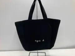 Agnes b アニエスベー ネオプレントート ウエットスーツ素材 ブラック 黒 ミニトート トートバッグ ロゴ